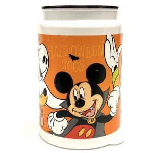 Disney Parks Whirley HAPPY HALLOWEEN 2005 Mickey Friends Plastic Travel Mug Cup